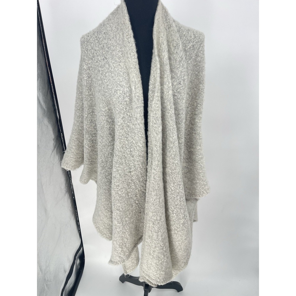 Natural Reflections Gray Long Open-front Cardigan One Size‎